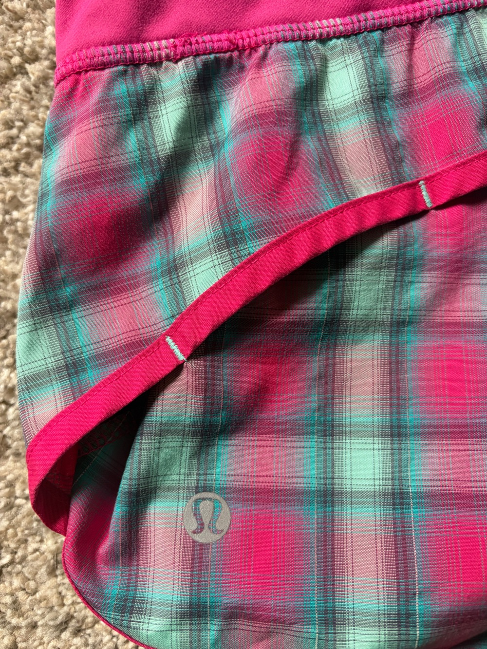 lululemon athletica Pink Plaid Athletic Shorts - Picture 3 of 3